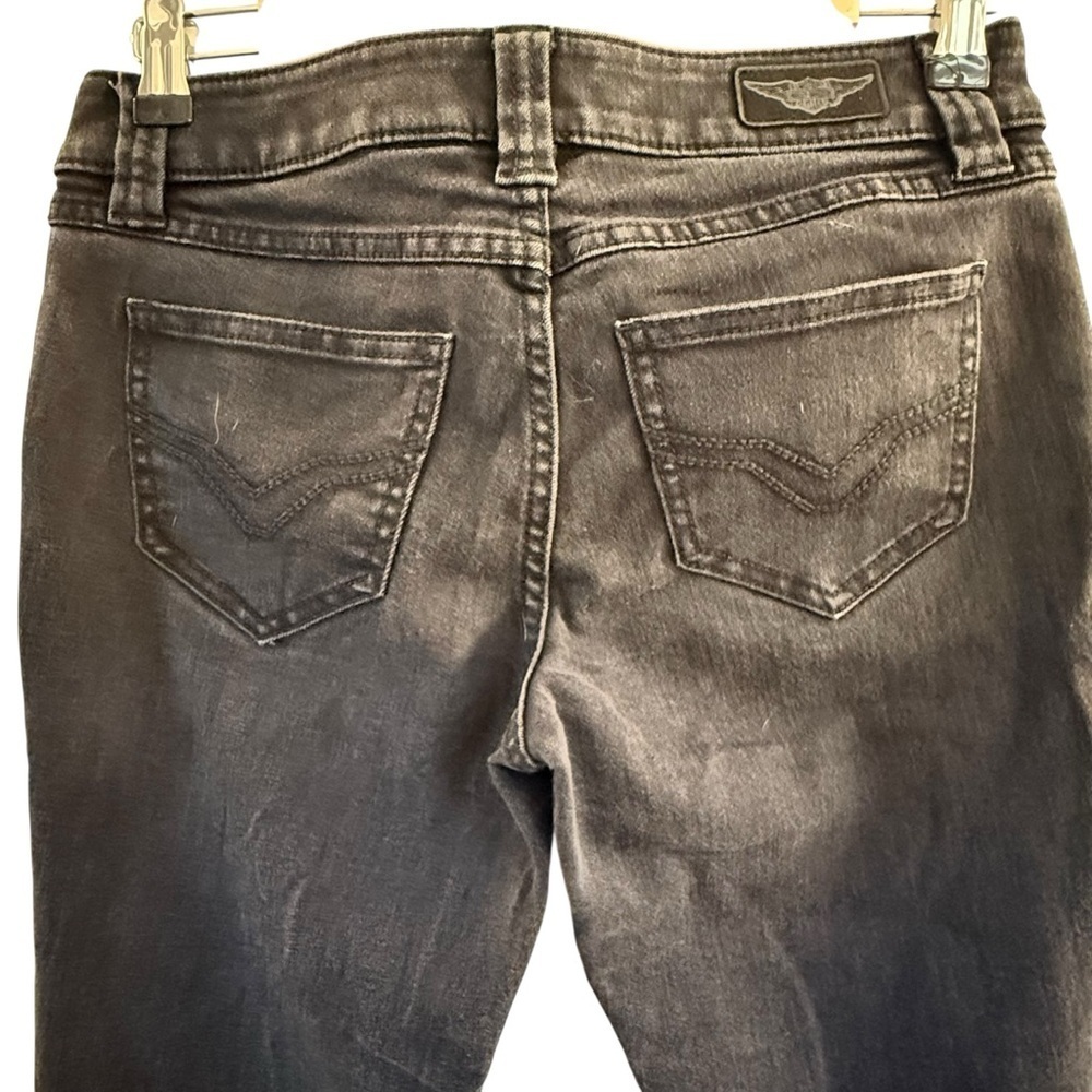Harley Davidson Skinny Jeans Womens Size 6 Black - Picture 4 of 10